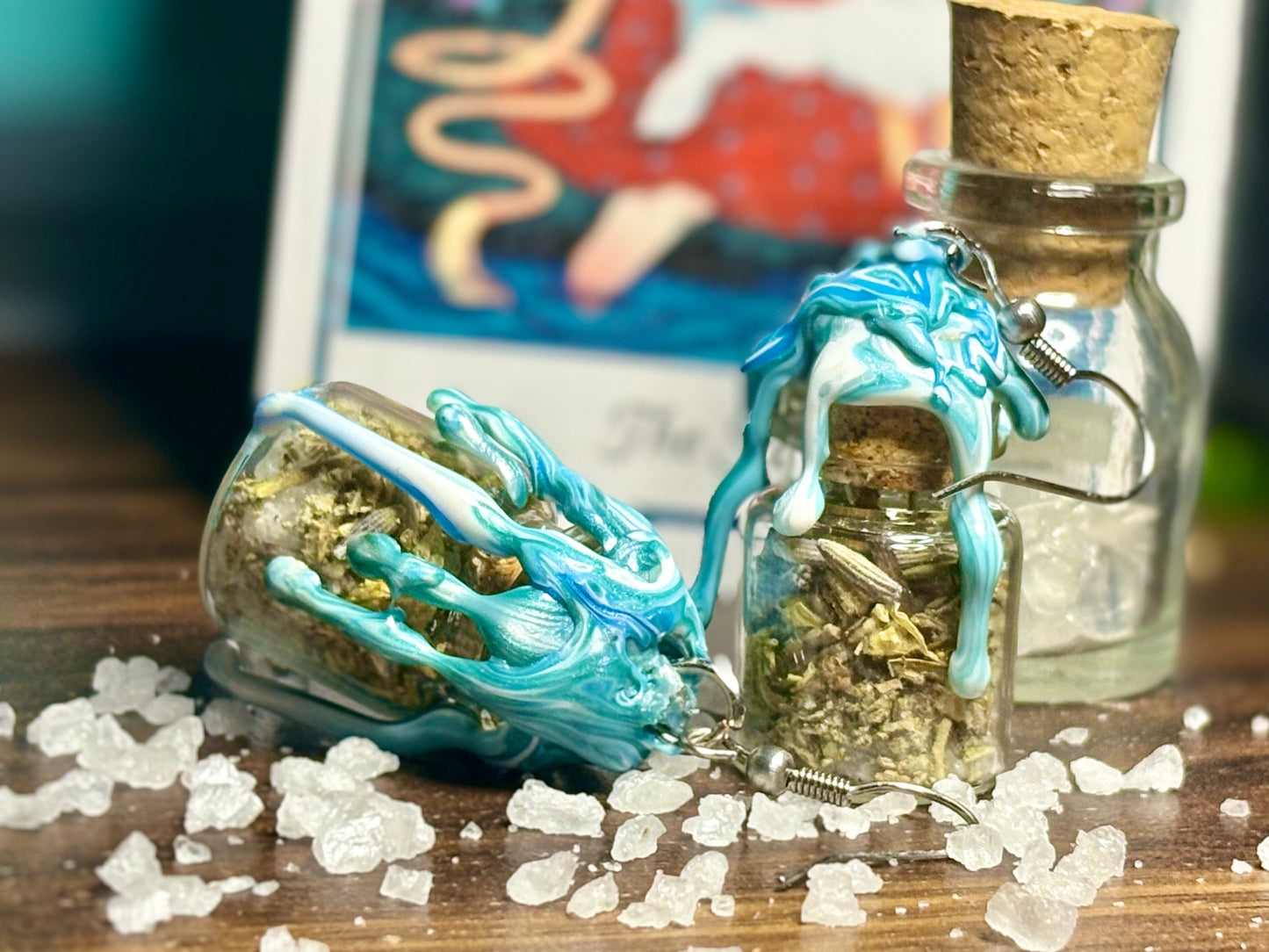 Health/Healing Spell Jar Earrings