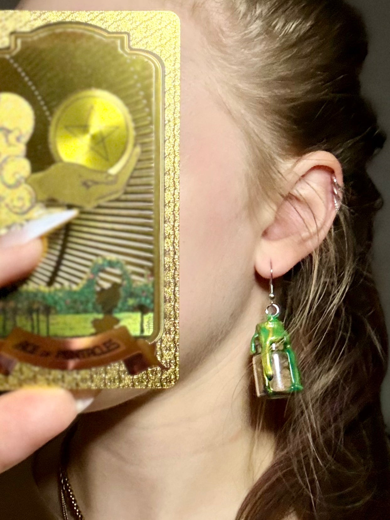 Abundance/Wealth Spell Jar Earrings