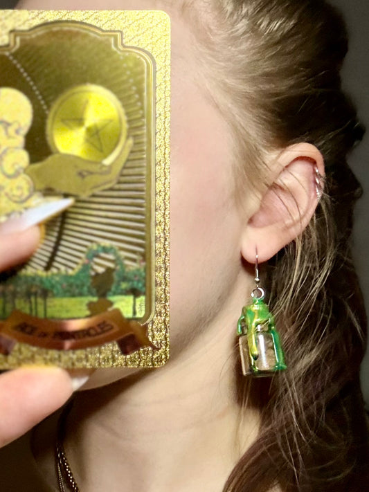 Abundance/Wealth Spell Jar Earrings