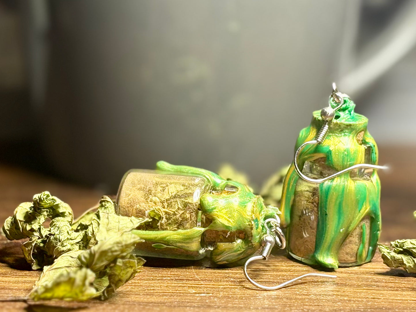 Abundance/Wealth Spell Jar Earrings